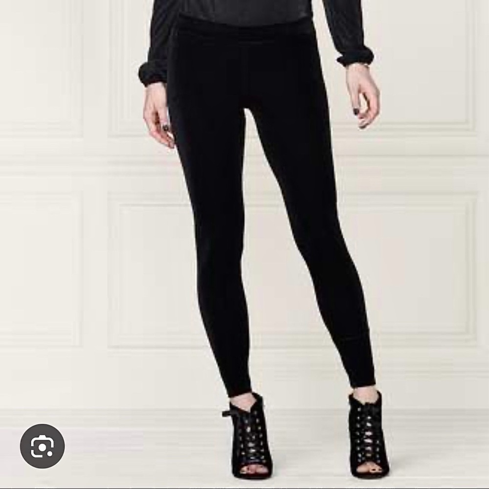 LC Lauren Conrad, Runway Collection, Velvet Leggings, black, size L
